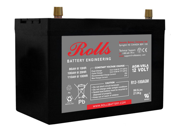 Battery - Rolls AGM - 12V 100AH (20hr)